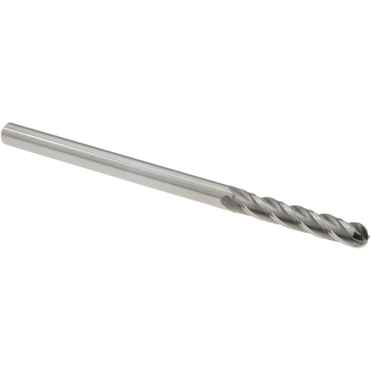 OSG 464-1250-BN Ball End Mill 1/8" Dia, 3/4" LOC, 4 Flute, Solid Carbide