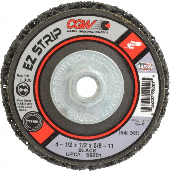 CGW Abrasives 59201 Deburring Disc 4-1/2" Dia, Coarse Grade, Silicon Carbide