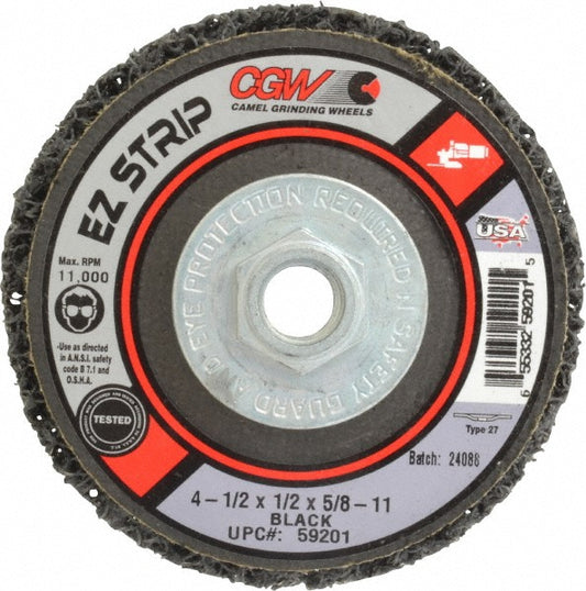 CGW Abrasives 59201 Deburring Disc 4-1/2" Dia, Coarse Grade, Silicon Carbide