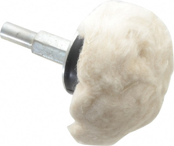 Dico 7000064 Mounted Polishing Bob Mushroom Shape, 2" Max Dia, 1/4" Shank Dia, Wool Felt