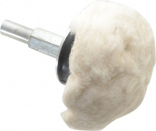 Dico 7000064 Mounted Polishing Bob Mushroom Shape, 2" Max Dia, 1/4" Shank Dia, Wool Felt