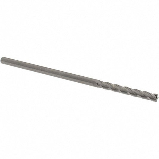 OSG 484-1250 Square End Mill 1/8'' Dia, 1'' LOC, 1/8'' Shank Dia, 3'' OAL, 4 Flutes, Solid Carbide