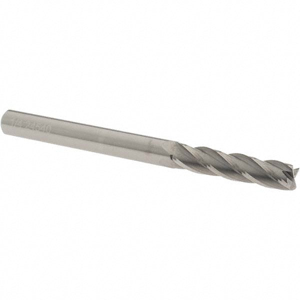 OSG 464-2500 Square End Mill 1/4'' Dia, 1-1/8'' LOC, 1/4'' Shank Dia, 3'' OAL, 4 Flutes, Solid Carbide