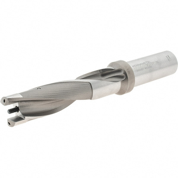 Kennametal 1616135 Replaceable-Tip Drill 38.1 to 39.1 mm Dia, 117.09 mm Max Depth, 38.1 mm Weldon Flat Shank
