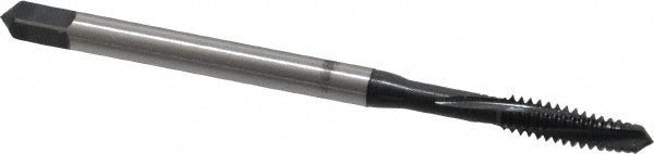 Emuge BU306011.5005 Spiral Flute Tap #6-32 UNC, 3 Flutes, Plug, 3BX Class of Fit, Cobalt, Nitride Coated