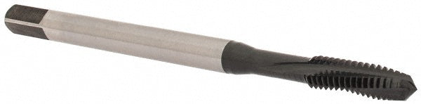 Emuge BU306011.5006 Spiral Flute Tap #8-32 UNC, 3 Flutes, Plug, 3BX Class of Fit, Cobalt, Nitride Coated