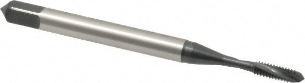 Emuge BU456001.5001 Spiral Flute Tap #2-56 UNC, 2 Flutes, Modified Bottoming, 2BX Class of Fit, Cobalt, Oxide Coated