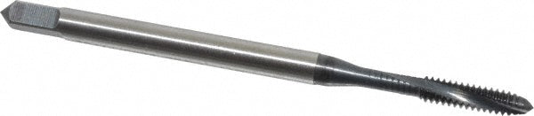 Emuge BU456001.5003 Spiral Flute Tap #4-40 UNC, 2 Flutes, Modified Bottoming, 2BX Class of Fit, Cobalt, Oxide Coated