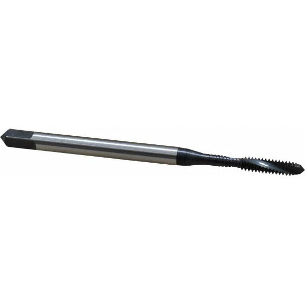 Emuge BU456011.5003 Spiral Flute Tap #4-40 UNC, 2 Flutes, Modified Bottoming, 3BX Class of Fit, Cobalt, Oxide Coated