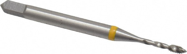Emuge BU501000.5034 Spiral Flute Tap #1-72 UNF, 2 Flutes, Modified Bottoming, 2B Class of Fit, Cobalt, Bright/Uncoated