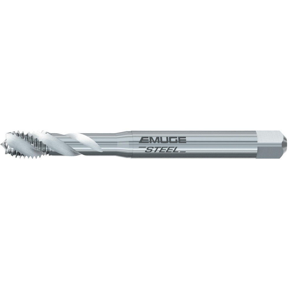 Emuge BU501000.5008 Spiral Flute Tap #12-24 UNC, 3 Flutes, Modified Bottoming, 2B Class of Fit, Cobalt, Bright/Uncoated