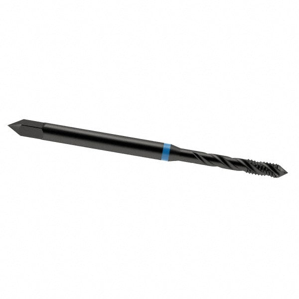 Emuge BU503200.5005 Spiral Flute Tap #6-32 UNC, 3 Flutes, Modified Bottoming, 2B Class of Fit, Cobalt, Oxide Coated