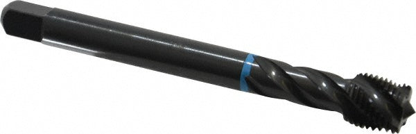 Emuge CU503210.5047 Spiral Flute Tap 1/2-20 UNF, 4 Flutes, Modified Bottoming, 3B Class of Fit, Cobalt, Oxide Coated