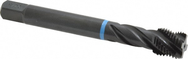 Emuge CU503200.5048 Spiral Flute Tap 9/16-18 UNF, 4 Flutes, Modified Bottoming, 2B Class of Fit, Cobalt, Oxide Coated