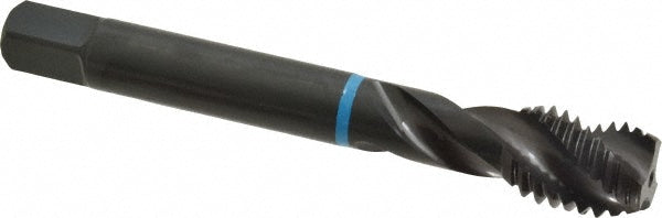Emuge CU503210.5015 Spiral Flute Tap 5/8-11 UNC, 3 Flutes, Modified Bottoming, 3B Class of Fit, Cobalt, Oxide Coated
