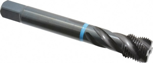 Emuge CU503210.5049 Spiral Flute Tap 5/8-18 UNF, 4 Flutes, Modified Bottoming, 3B Class of Fit, Cobalt, Oxide Coated
