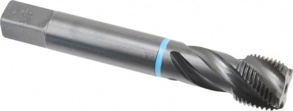 Emuge CU503210.5050 Spiral Flute Tap 3/4-16 UNF, 4 Flutes, Modified Bottoming, 3B Class of Fit, Cobalt, Oxide Coated
