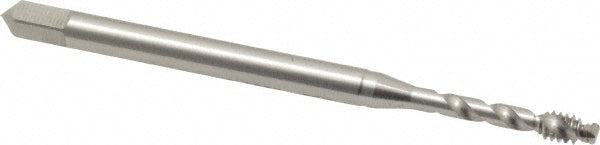 Emuge BU513500.5003 Spiral Flute Tap #4-40 UNC, 2 Flutes, Bottoming, 2B Class of Fit, Cobalt, Bright/Uncoated