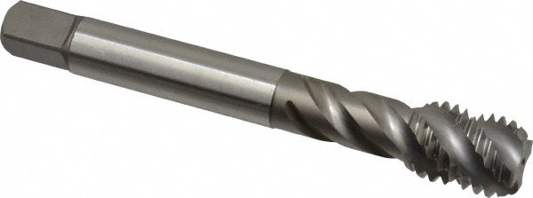 Emuge CU513500.5015 Spiral Flute Tap 5/8-11 UNC, 4 Flutes, Bottoming, 2B Class of Fit, Cobalt, Bright/Uncoated