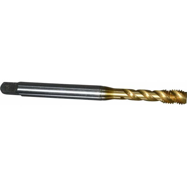 Emuge BU513700.5043 Spiral Flute Tap 1/4-28 UNF, 3 Flutes, Bottoming, 2B Class of Fit, Cobalt, TIN Coated