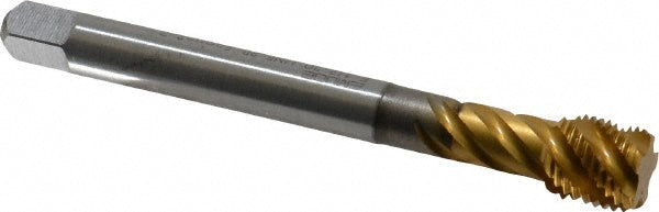 Emuge CU513700.5047 Spiral Flute Tap 1/2-20 UNF, 5 Flutes, Bottoming, 2B Class of Fit, Cobalt, TIN Coated