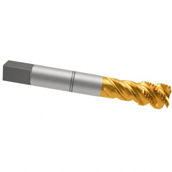 Emuge CU513700.5050 Spiral Flute Tap 3/4-16 UNF, 5 Flutes, Bottoming, 2B Class of Fit, Cobalt, TIN Coated