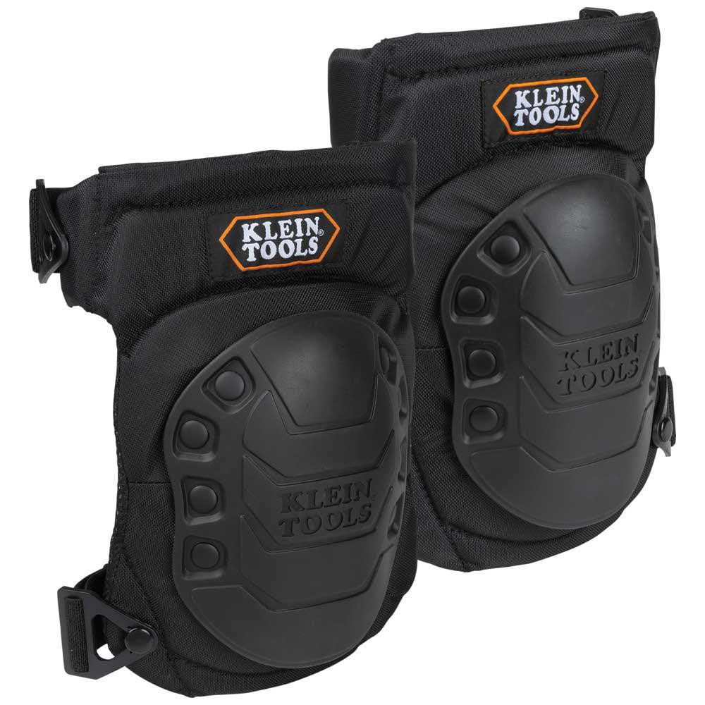 Klein Tools 60344 Knee Pads Closure Type Clips  Size Universal  Pad Material Gel  Cover Material Rubber Nylon Polyester EVA Foam  Hard Protective Cap Yes  Strap Material Nylon