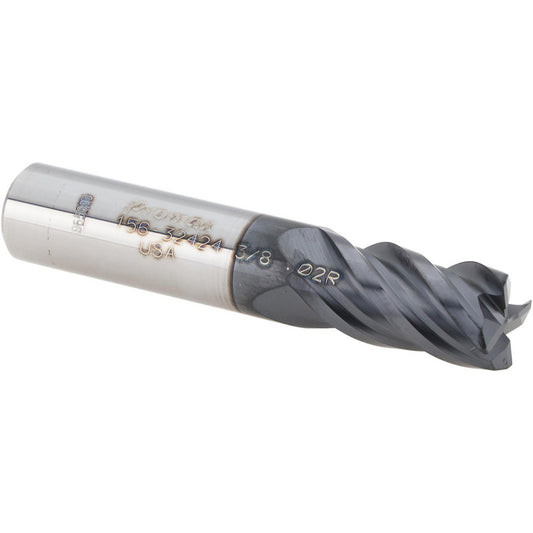 ProMax 156-32424 Corner Radius End Mill 7/16" Dia, 5/8" LOC, 0.0200" Radius, 4 Flute, Solid Carbide