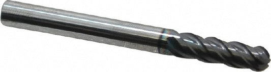 ProMax 157-01614 Ball End Mill 0.25" Dia, 0.75" LOC, 4 Flute, Solid Carbide
