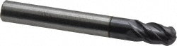 ProMax 157-01624 Ball End Mill 1/4" Dia, 3/8" LOC, 4 Flute, Solid Carbide