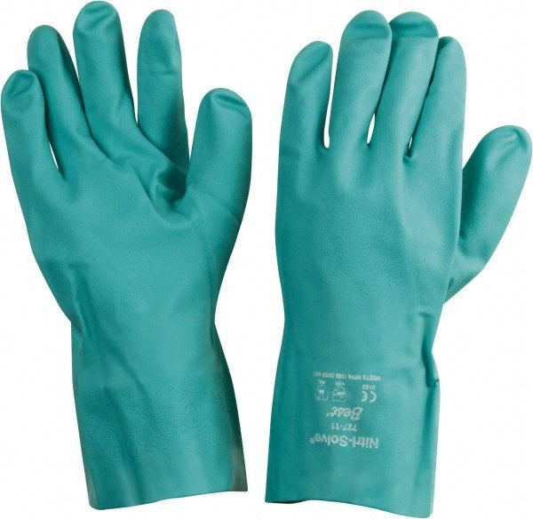 SHOWA 727-11 Chemical Resistant Gloves 2X-Large, 15 mil Thick, Nitrile, Unsupported
