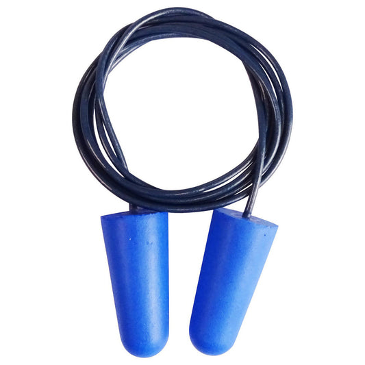 PRO-SAFE JY035CM Earplugs Disposable Or Reusable Plug Disposable  Attachment Style Corded  Plug Shape Bullet  Noise Reduction Rating (dB) 33  Plug Color Blue  Plug Material Foam