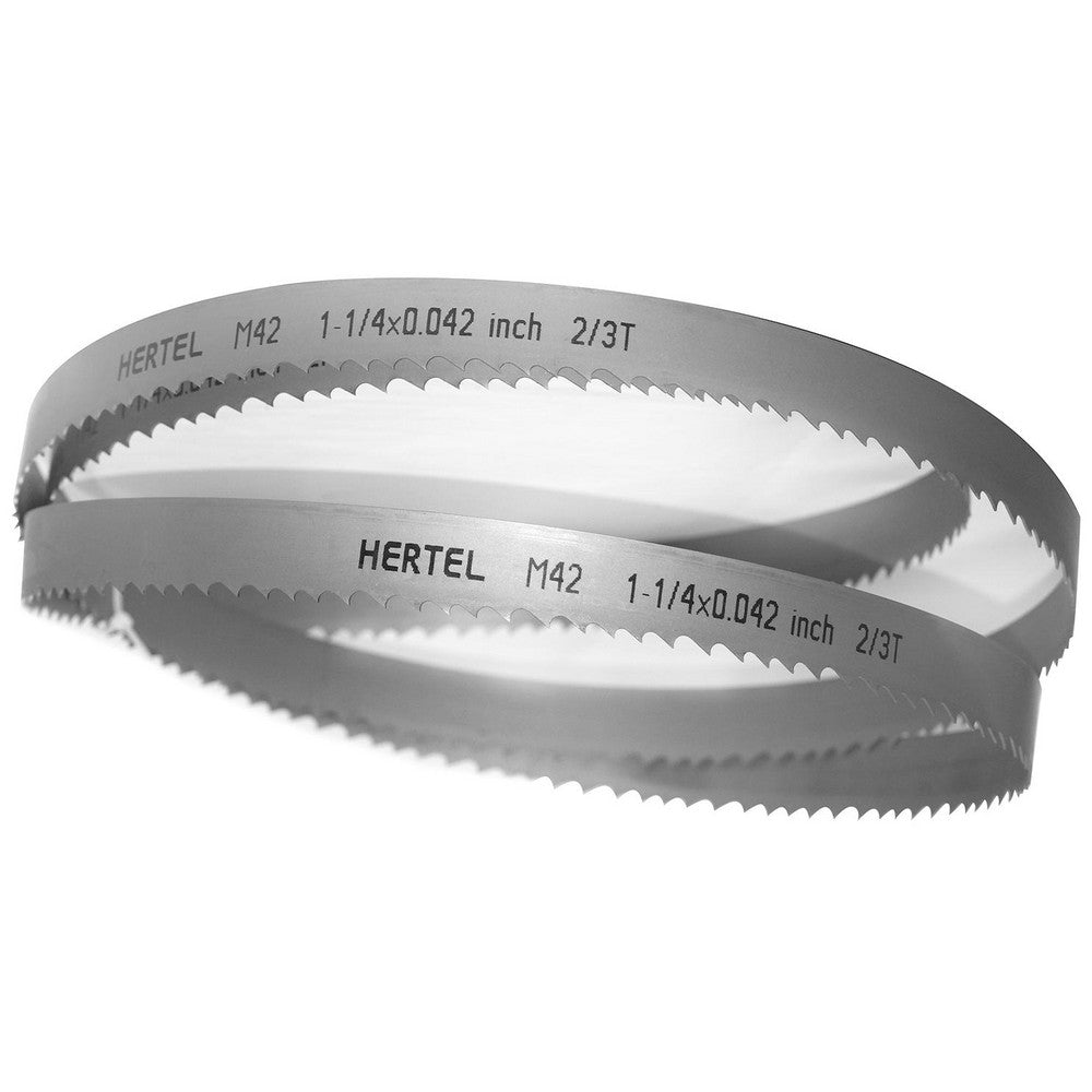Hertel 96208 Welded Band Saw Blades Blade Length (Feet) 11' 6  Blade Width (Inch) 1-1/4  Teeth Per Inch 2-3  Blade Material Bi-Metal  Tooth Material M42 High Speed Steel  Tooth Form Variable