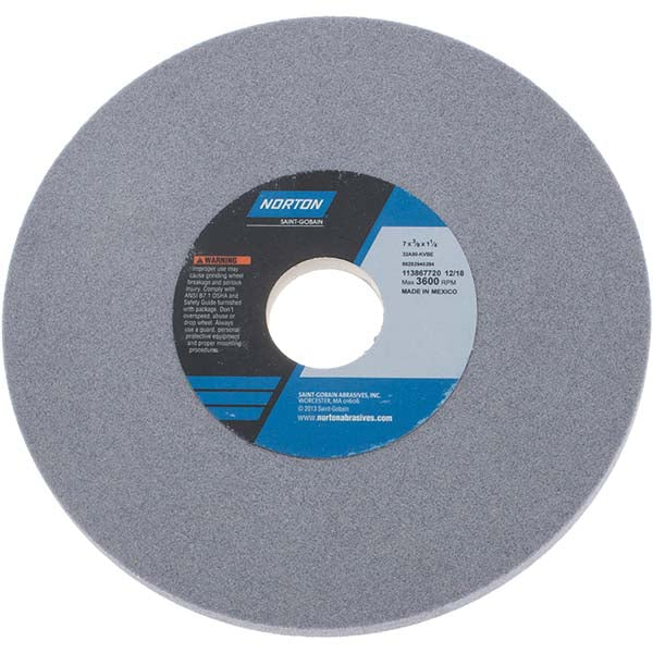 Norton 66252940284 Surface Grinding Wheel 7" Dia, 3/8" Thick, 1-1/4" Hole, 80 Grit, K Hardness