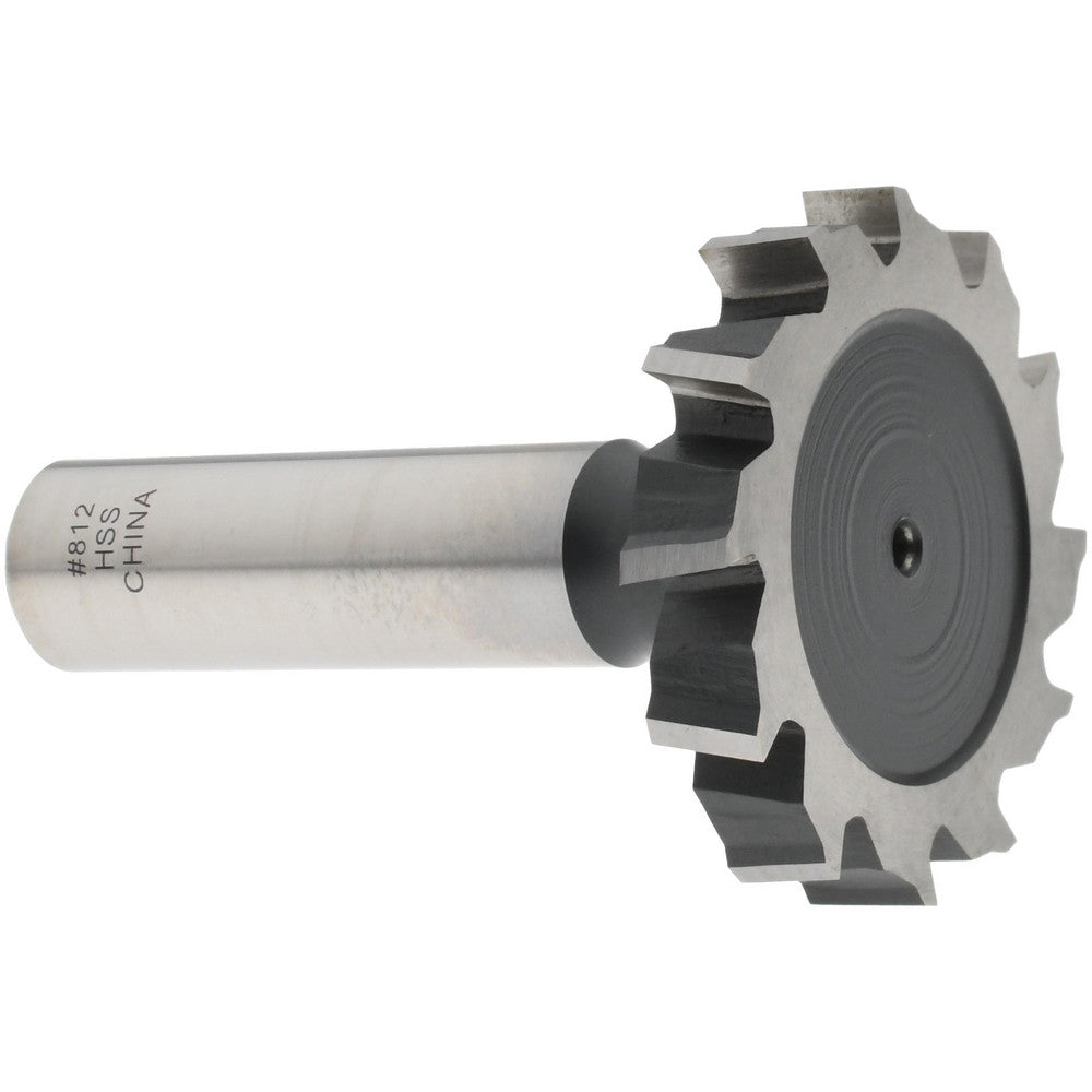 Value Collection C1200812 Woodruff Keyseat Cutter 1.5" Cut Dia, 0.25" Cut Width, 1/2" Shank Dia, Staggered Tooth
