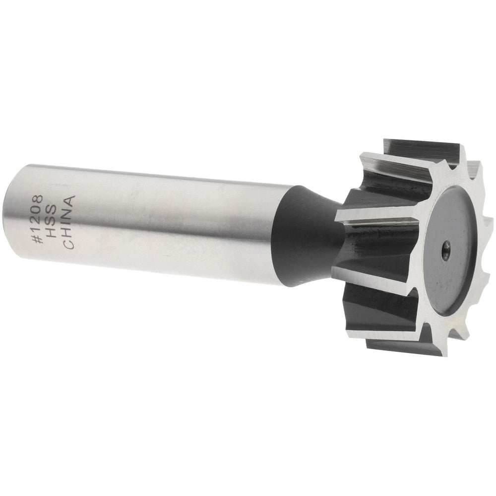 Value Collection C12001208 Woodruff Keyseat Cutter 1" Cut Dia, 0.375" Cut Width, 1/2" Shank Dia, Staggered Tooth