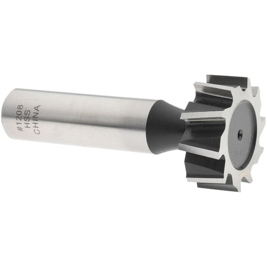 Value Collection C12001208 Woodruff Keyseat Cutter 1" Cut Dia, 0.375" Cut Width, 1/2" Shank Dia, Staggered Tooth