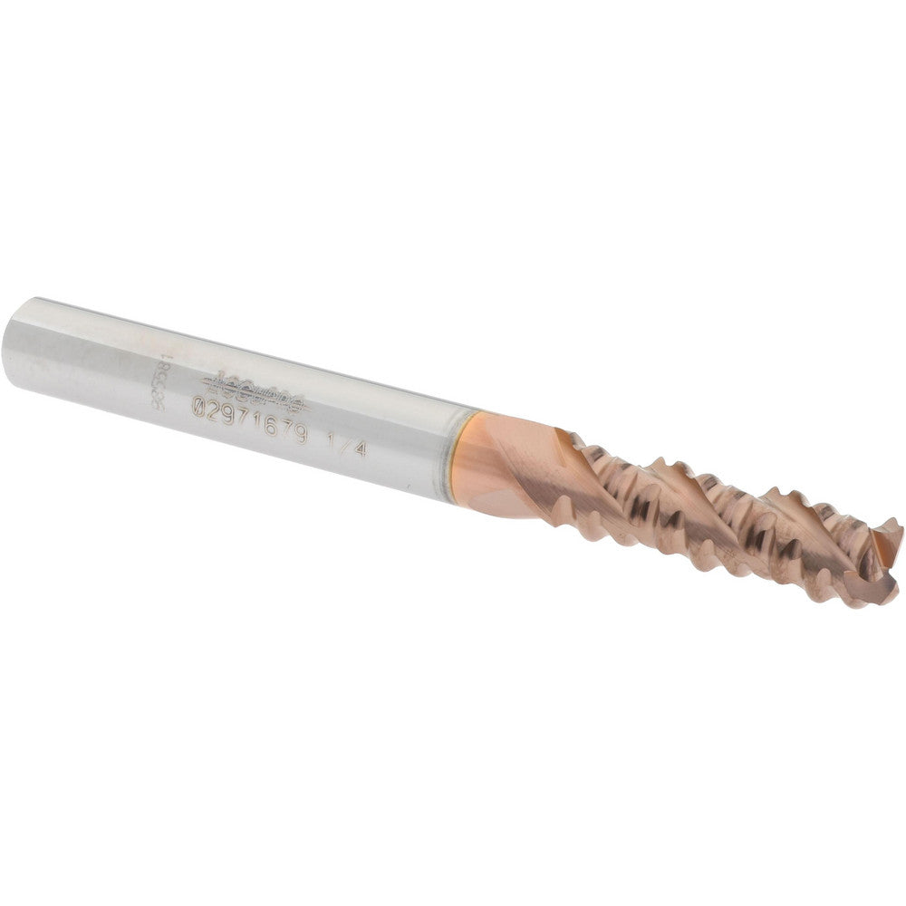 Accupro 02971679 Square End Mill 1/4'' Dia, 3/4'' LOC, 1/4'' Shank Dia, 2-1/2'' OAL, 3 Flutes, Solid Carbide