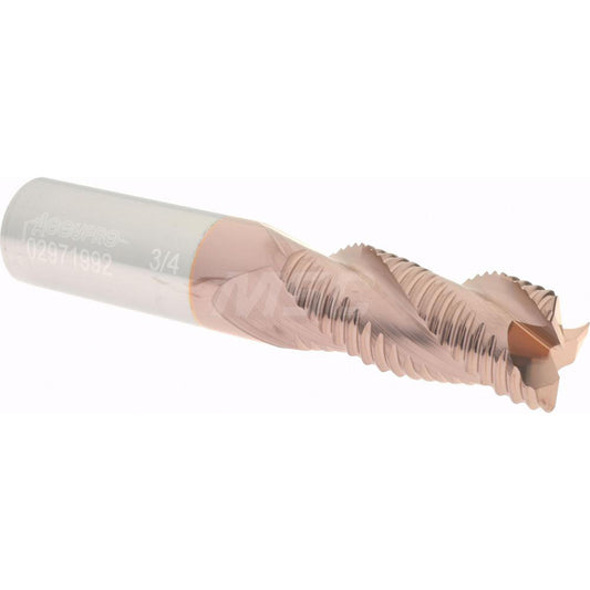 Accupro 02971992 Square End Mill 3/4'' Dia, 1-5/8'' LOC, 3/4'' Shank Dia, 4'' OAL, 3 Flutes, Solid Carbide