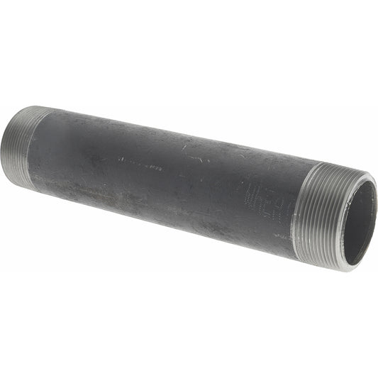 Value Collection 2254BLKBN80 Black Pipe Nipple 2" Dia x 10" Long, Schedule 80