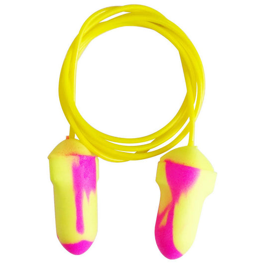 PRO-SAFE JY099C Earplugs Disposable Or Reusable Plug Disposable  Attachment Style Corded  Plug Shape T-Shape  Noise Reduction Rating (dB) 31  Plug Color Pink Yellow  Plug Material Foam