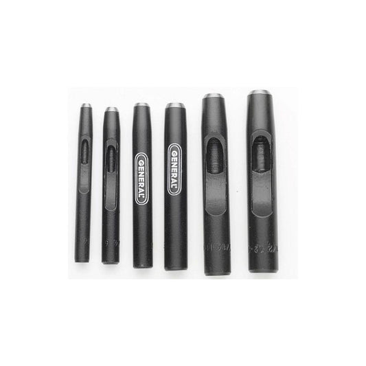 General 1280ST Hollow Punch Set 6 Pc, 0.1875 to 0.5"