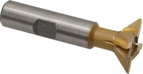 Made in USA Milling Cutters CTDT1000-45-TIN 45&deg 1" Cut Diam, 5/16" Cut Width, Carbide-Tipped Dovetail Cutter