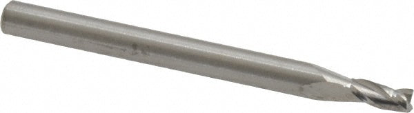 RobbJack TS-301-03 Square End Mill 3/32'' Dia, 3/16'' LOC, 1/8'' Shank Dia, 1-1/2'' OAL, 3 Flutes, Solid Carbide