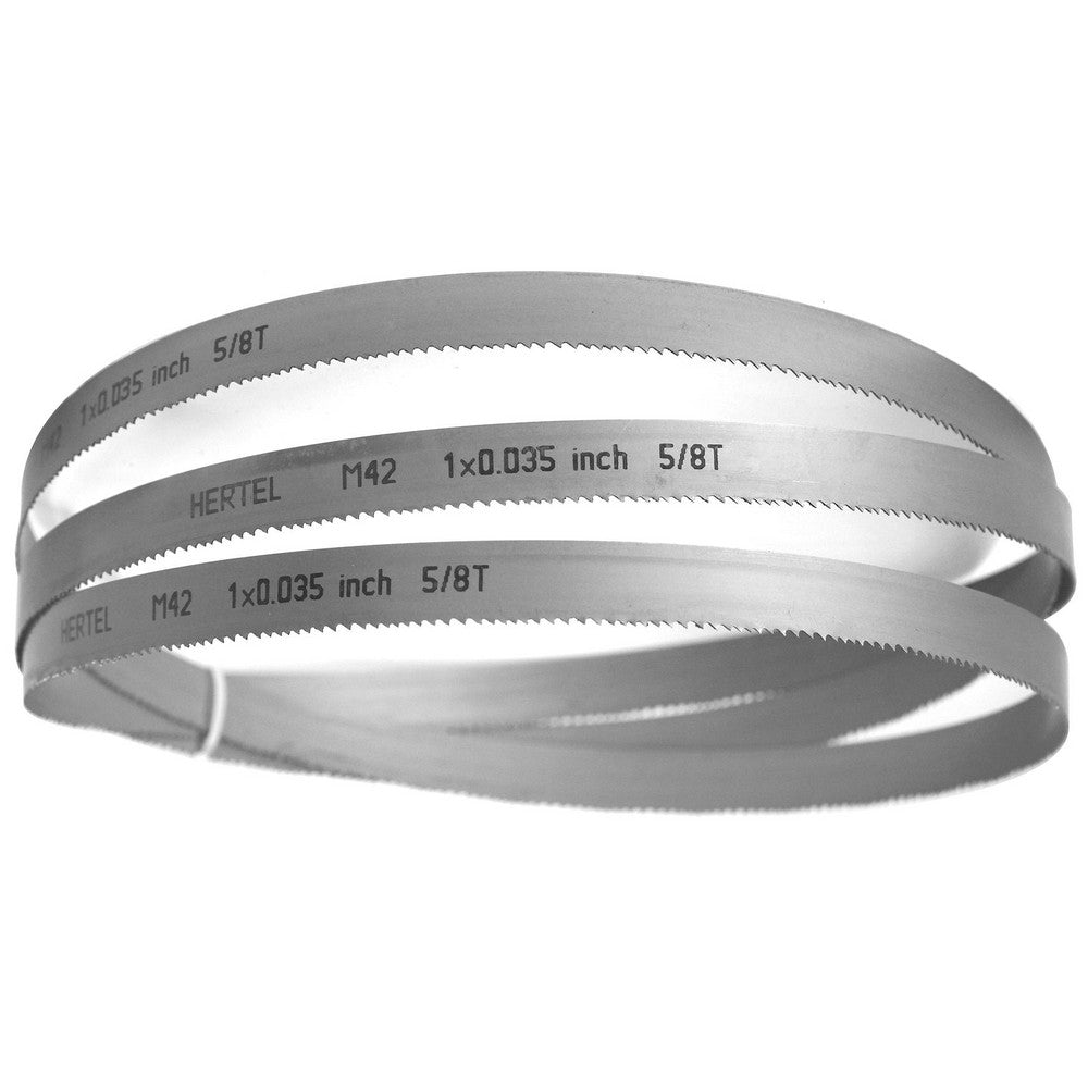 Hertel 96191 Welded Band Saw Blades Blade Length (Feet) 13' 3  Blade Width (Inch) 1  Teeth Per Inch 5-8  Blade Material Bi-Metal  Tooth Material M42 High Speed Steel  Tooth Form Straight