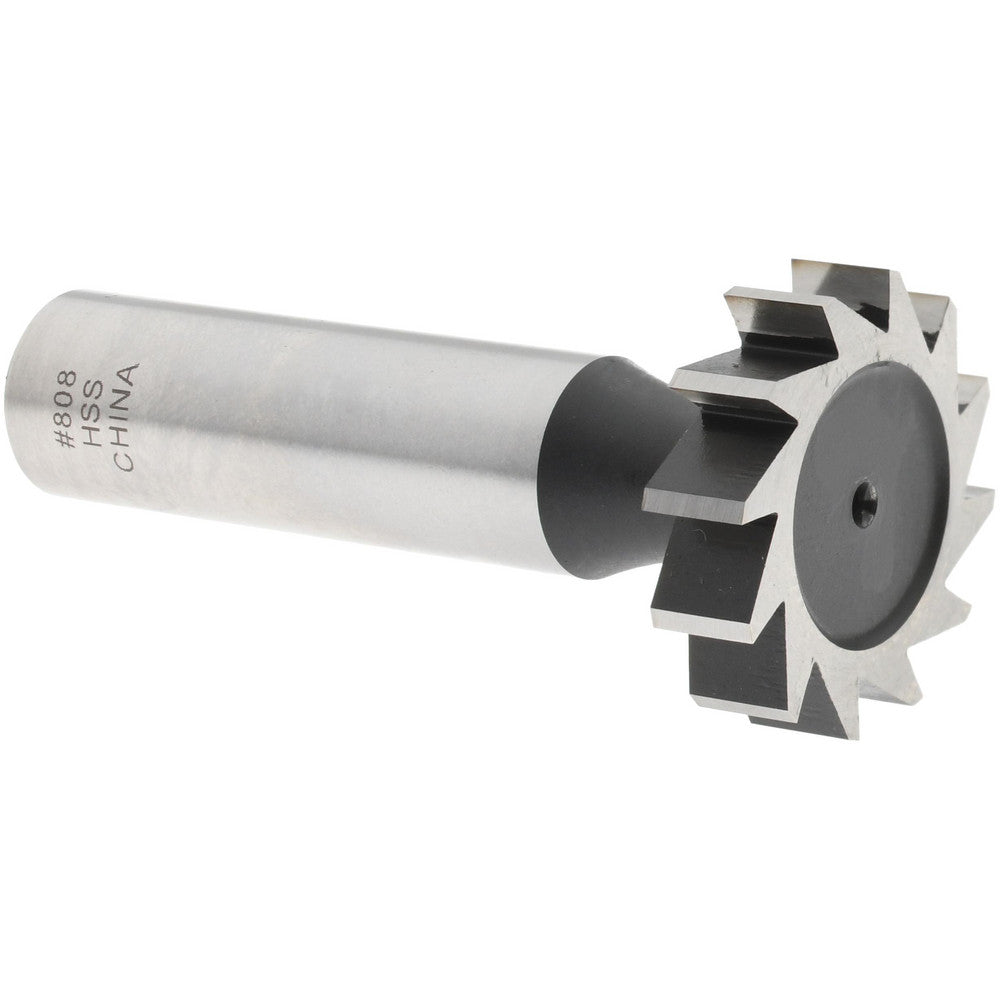 Value Collection C1100808 Woodruff Keyseat Cutter 1" Cut Dia, 0.25" Cut Width, 1/2" Shank Dia, Straight Tooth