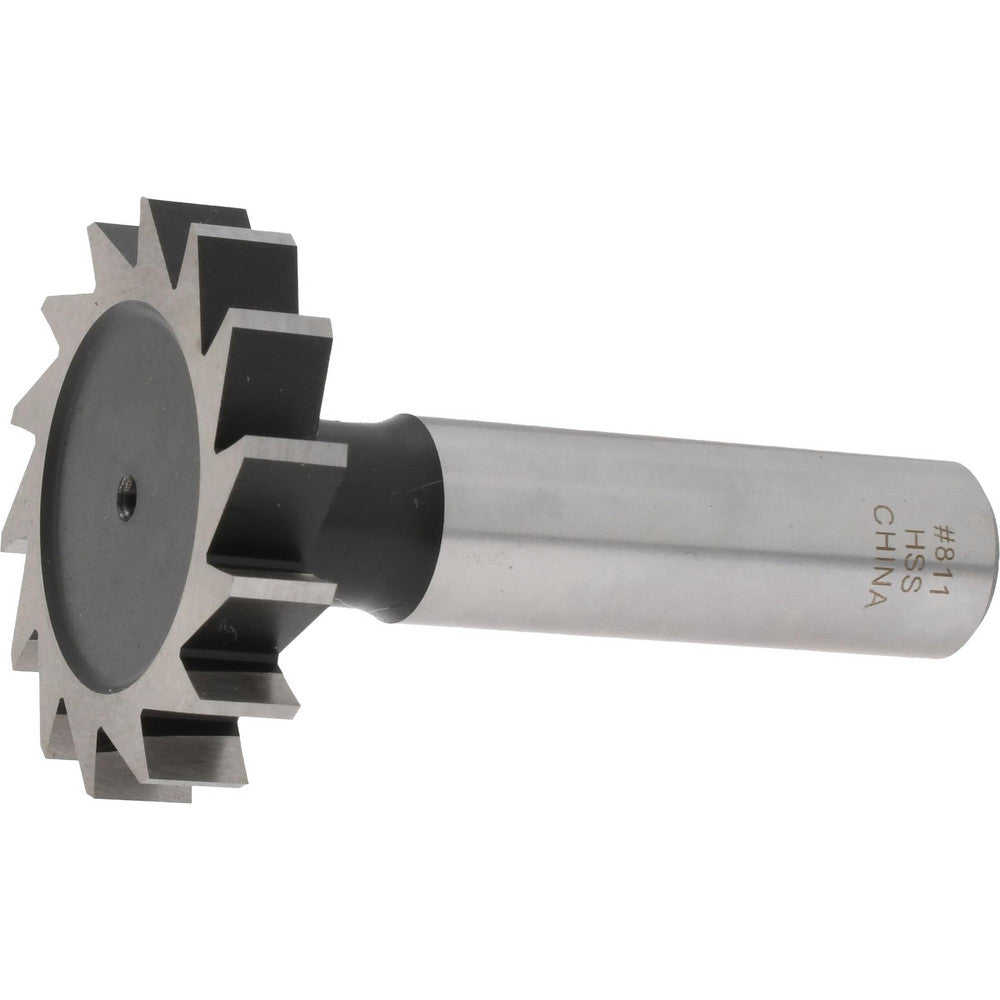 Value Collection C1100811 Woodruff Keyseat Cutter 1.375" Cut Dia, 0.25" Cut Width, 1/2" Shank Dia, Straight Tooth