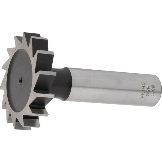 Value Collection C1100811 Woodruff Keyseat Cutter 1.375" Cut Dia, 0.25" Cut Width, 1/2" Shank Dia, Straight Tooth