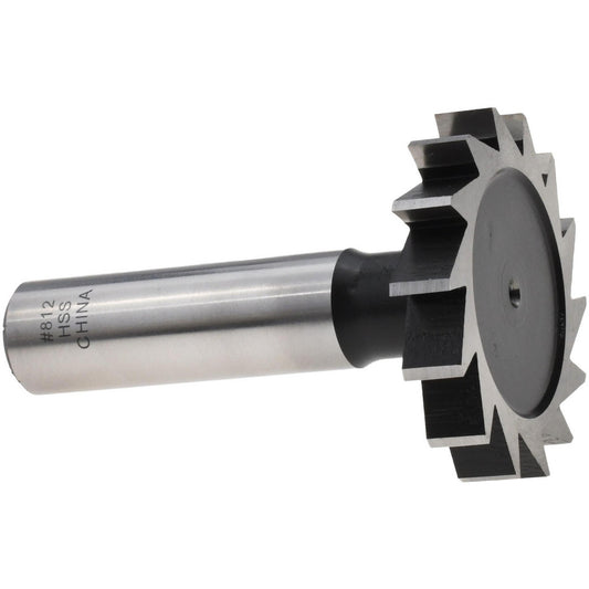 Value Collection C1100812 Woodruff Keyseat Cutter 1.5" Cut Dia, 0.25" Cut Width, 1/2" Shank Dia, Straight Tooth