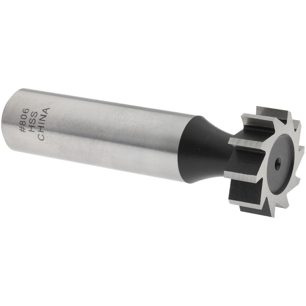 Value Collection C1100806 Woodruff Keyseat Cutter 0.75" Cut Dia, 0.25" Cut Width, 1/2" Shank Dia, Straight Tooth